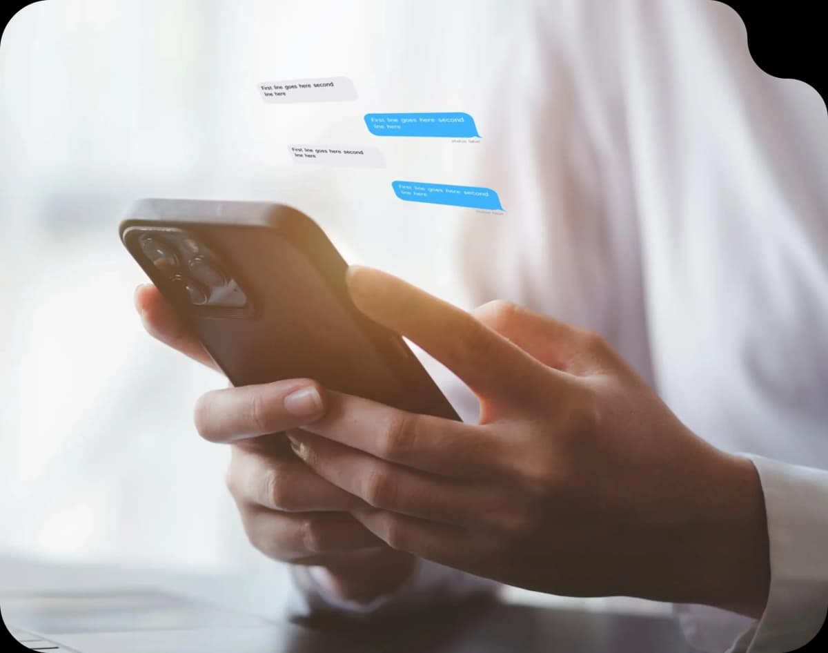 Professional OnlyFans chatter managing conversations on mobile device